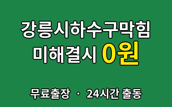 강원도 강릉시 하수구막힘